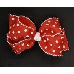 Red Polka Dots Bow - 6 Inch